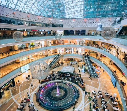 для крупных магазинов и торговых центров